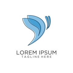 Abstract butterfly logo design