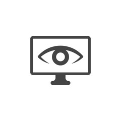 eye, monitor icon. Element of business plannin icon. Glyph icon for website design and development, app development. Premium icon