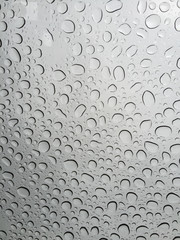 Raindrops on glass