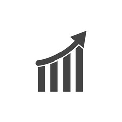 chart, arrow, growth icon. Element of business plannin icon. Glyph icon for website design and development, app development. Premium icon
