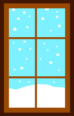 Wnter Snowfall Simple noon window