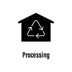 Processing icon with description. Element of energy saving icon for mobile concept and web apps. Detailed Processing icon can be used for web and mobile