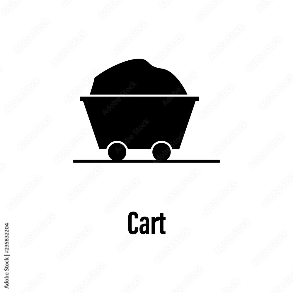 Poster cart icon with description. element of energy saving icon for mobile concept and web apps. detailed 