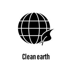 Clean earth icon with description. Element of energy saving icon for mobile concept and web apps. Detailed Clean earth icon can be used for web and mobile