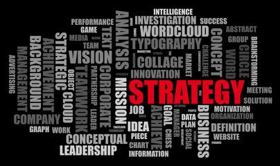 Strategy Word Cloud Collage