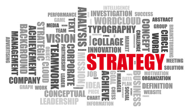 Strategy Word Cloud Collage