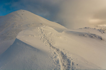 Fototapeta na wymiar Zima w Zachodnich Tatrach.
