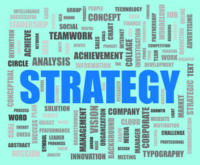 Obraz premium Strategy Word Cloud Collage