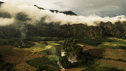 Fototapeta premium Landscape of Phu Lanka mountain forest park in Phayao province Thailand .