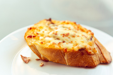 Mushroom Bruschetta with Cheese grilled.