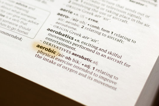 The word or phrase Aerobic in a dictionary.