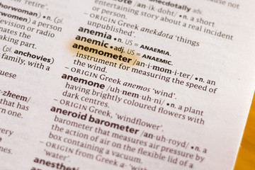 The word or phrase Anemometer in a dictionary.