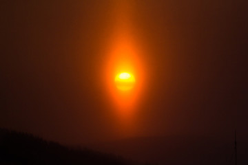 sunrise over the city