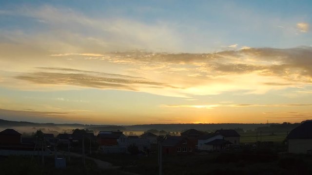 sunrise sky time laps