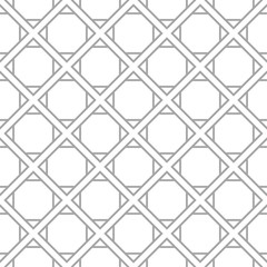 Gray on white geometric ornament. Seamless pattern