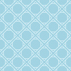 Geometric ornament. Light blue seamless pattern