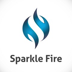 Sphere fire logo design