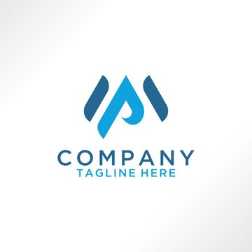 Letter Mp logo design