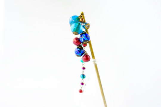  Blue And Red　kanzashi