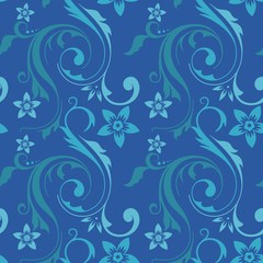 Fototapeta na wymiar seamless elegant floral pattern for wallpaper