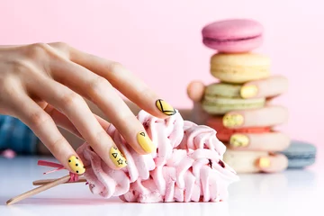Printed roller blinds Nail studio a woman's nail, designed with nail art