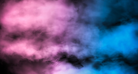 Abstract Blue vs Pink Smoke mist fog background