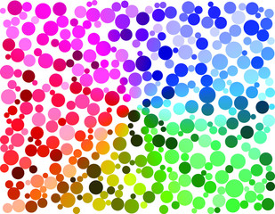 Cricle random size. Rainbow pastel art background. Vector background. Pastel colorful background. Rainbow pastel wallpaper.