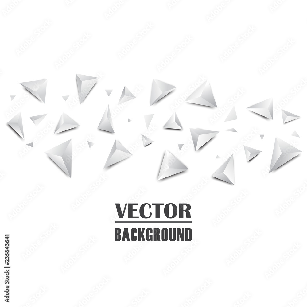 Poster abstract 3d triangle background. vector illustration.