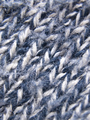 Knitted Fabric Blue Texture Background