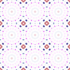 Seamless abstract pattern background with a variety of colored circles.