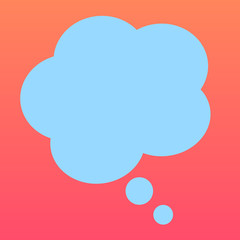 Design business concept Empty copy space modern abstract background. Blank Color Floral Shape Thought Speech Bubble Vector for Presentation Ads