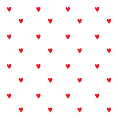 Vector seamless pattern, hand drawing polka dot with hearts. Can be used for wallpaper,