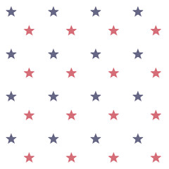 Seamless vector pattern with stars on white .