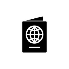 passport icon vector glyph style. holiday icon