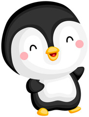 a vector of a cute and adorable penguin