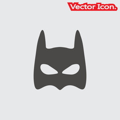 Carnival mask icon isolated sign symbol and flat style for app, web and digital design. Vector illustration.
