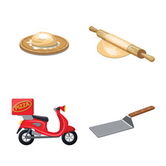 Isolated object of pizza and food icon. Collection of pizza and italy stock vector illustration.