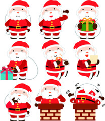 Cute Fat Mr. Santa Claus set