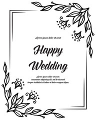 Floral Wedding Invitation elegant invite hand draw