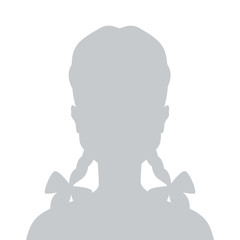 Person gray photo placeholder little girl