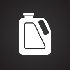 Car lubricant canister icon on black background for graphic and web design, Modern simple vector sign. Internet concept. Trendy symbol for website design web button or mobile app.