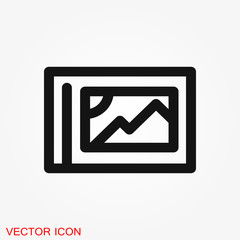 Photo album vector icon on white background.