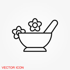 Aromatherapy icon, accessory for aromatherapy. Concept illustration for web site