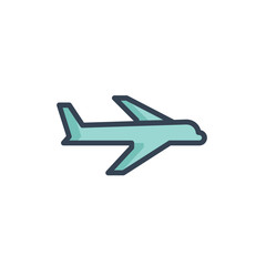 air plane icon vector with fill outline style. holiday icon