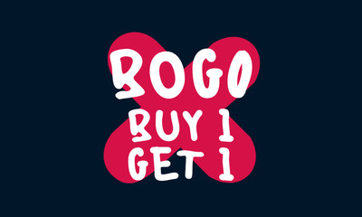 Buy One Get One BOGO Discount Offer Sale Poster Design