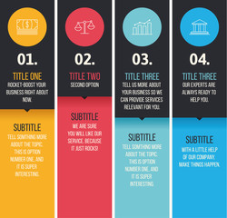 Infographic marketing template in bright colors.