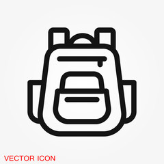 Backpack solid icon. Luggage symbol design, designed for web and app. Eps 10