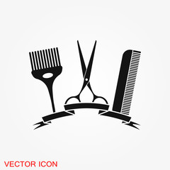 Barber icon vector, for web and mobile, salon hair dryer, hair curler.