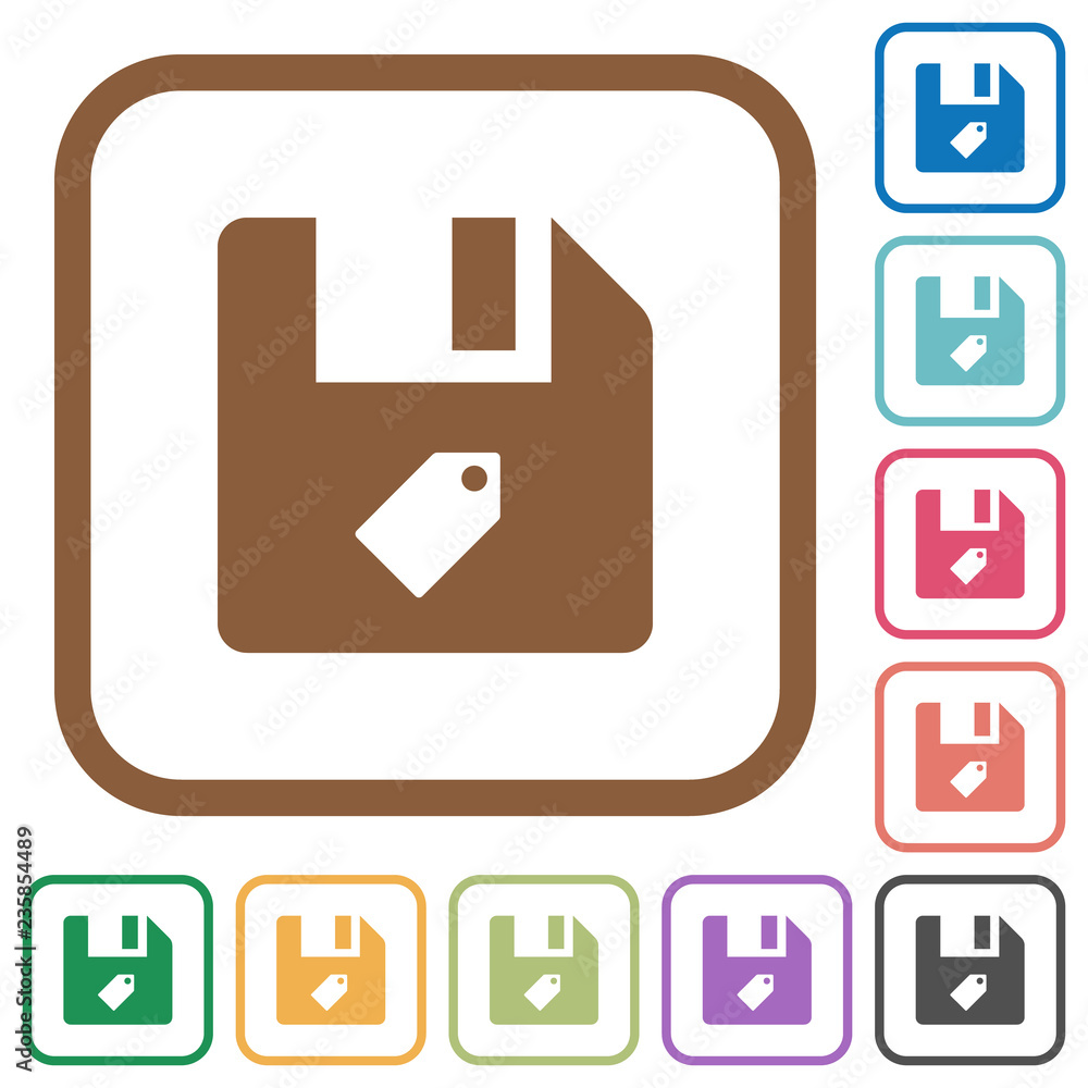 Poster tag file simple icons