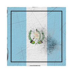Guatemala flag in concrete square
